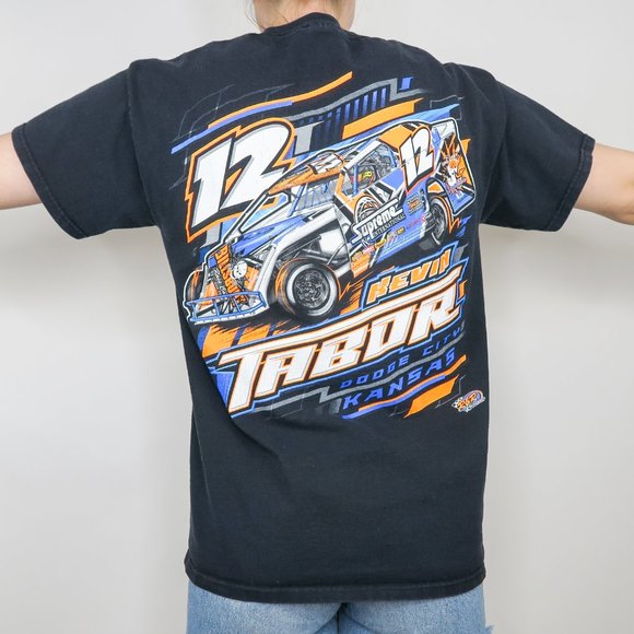 Black Double Sided Racing Graphic T-Shirt - Picture 4 of 8